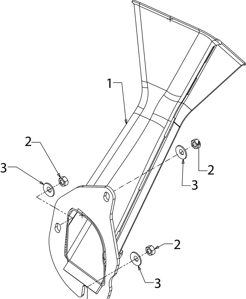 Chipper Chute Diagram and Parts List for CS2210 (24A41M4710)(2017) Cub Cadet Chipper Shredder